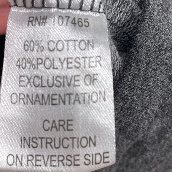 Vintage 90s Y2k Gray Red Gingham Collared Black Cats Hearts Novelty Sweatshirt M - Picture 6 of 7